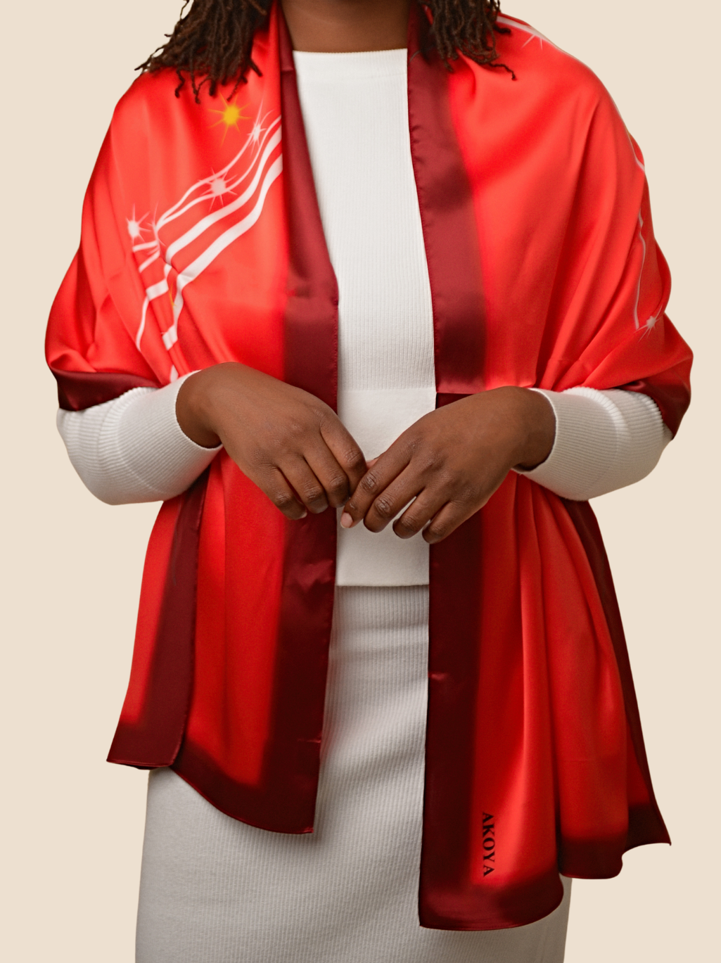 Ember Silk Scarf