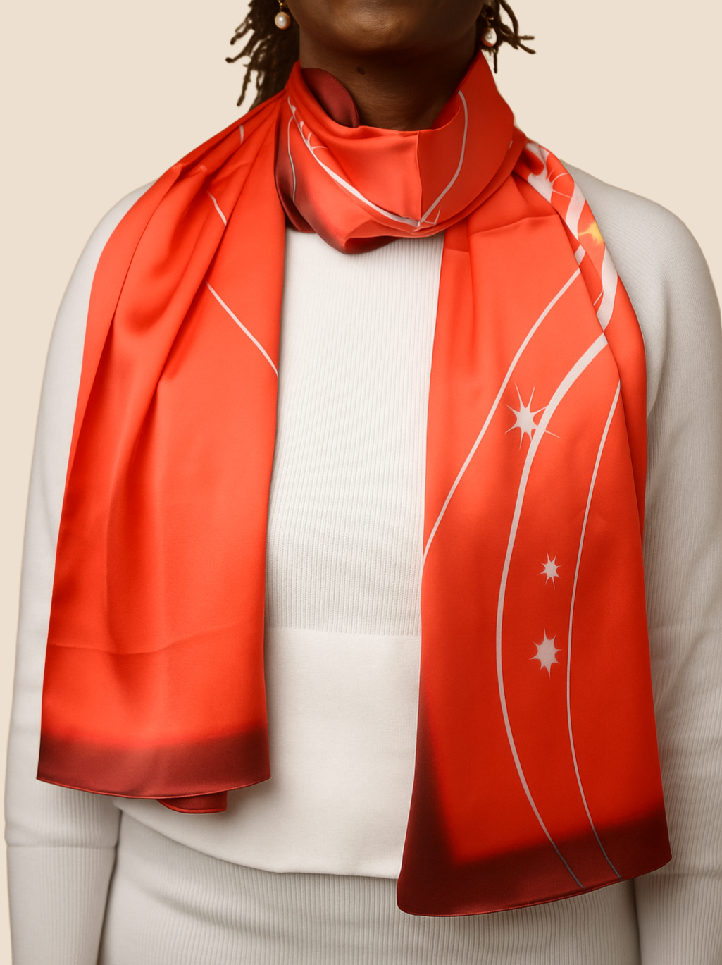 Ember Silk Scarf
